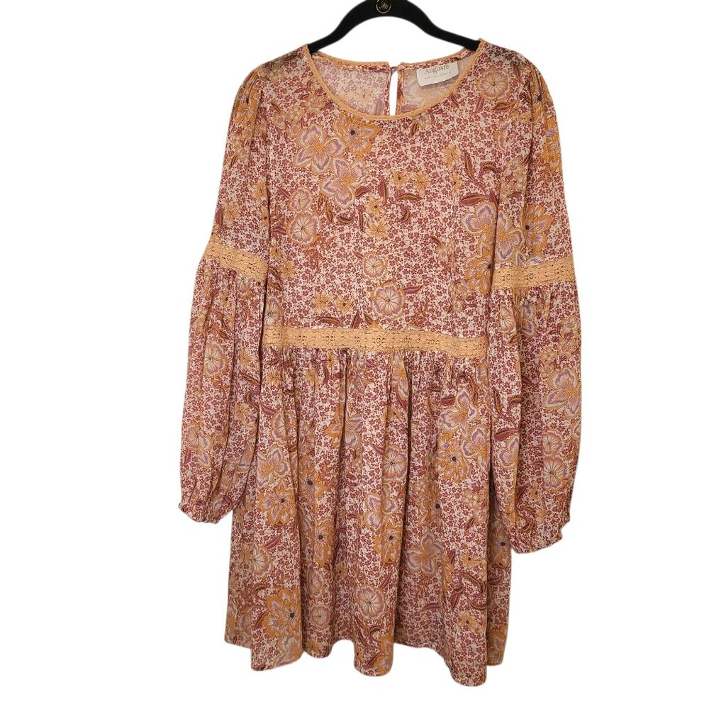 Auguste The Label Womens Flowy Boho Mini Dress Size 8 Prairie Cottagecore Retro